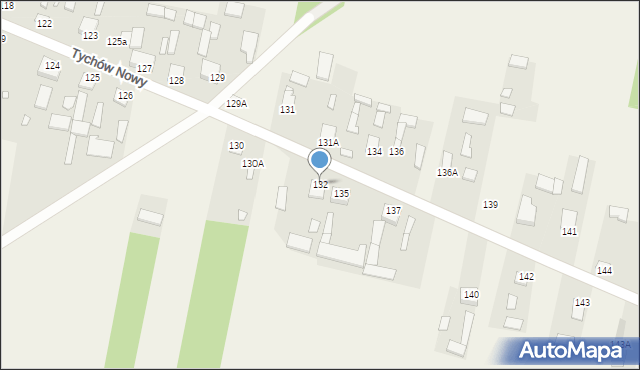 Tychów Nowy, Tychów Nowy, 132, mapa Tychów Nowy