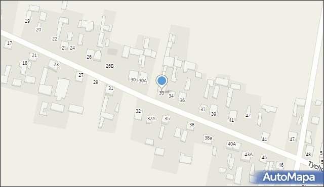 Tychów Nowy, Tychów Nowy, 33, mapa Tychów Nowy