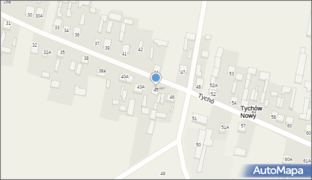 Tychów Nowy, Tychów Nowy, 45, mapa Tychów Nowy