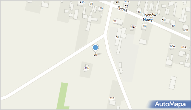 Tychów Nowy, Tychów Nowy, 49, mapa Tychów Nowy