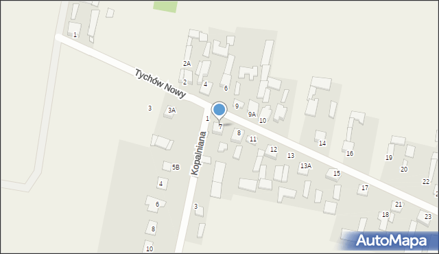 Tychów Nowy, Tychów Nowy, 7, mapa Tychów Nowy