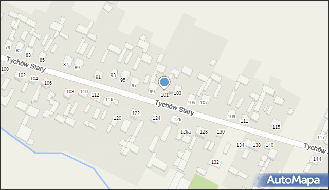 Tychów Stary, Tychów Stary, 101, mapa Tychów Stary