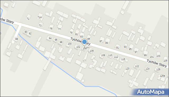 Tychów Stary, Tychów Stary, 104, mapa Tychów Stary