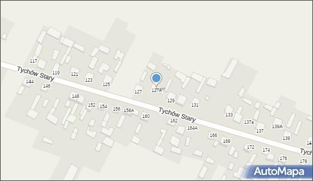 Tychów Stary, Tychów Stary, 127A, mapa Tychów Stary