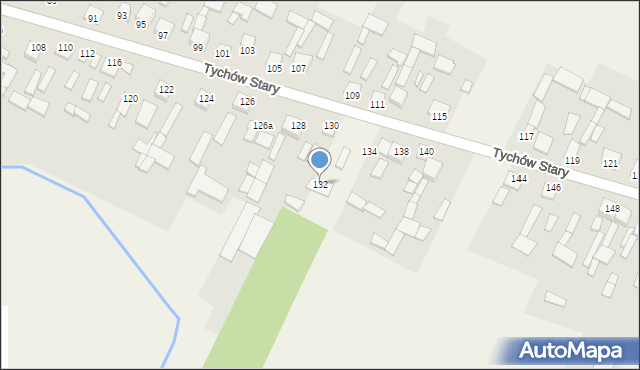 Tychów Stary, Tychów Stary, 132, mapa Tychów Stary