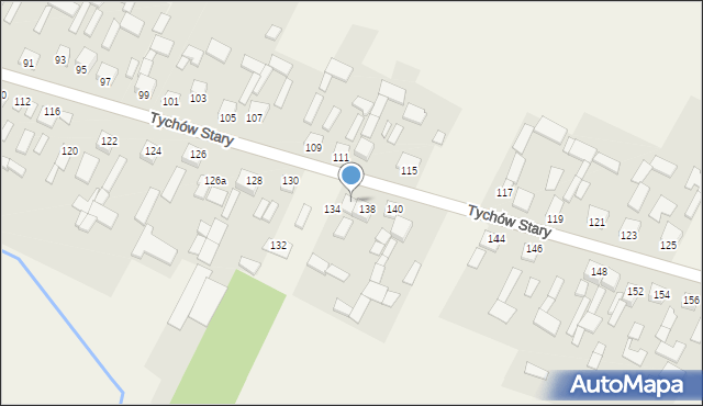 Tychów Stary, Tychów Stary, 136, mapa Tychów Stary