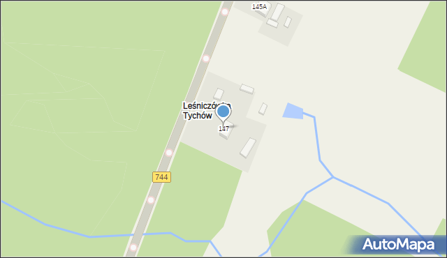Tychów Stary, Tychów Stary, 147, mapa Tychów Stary