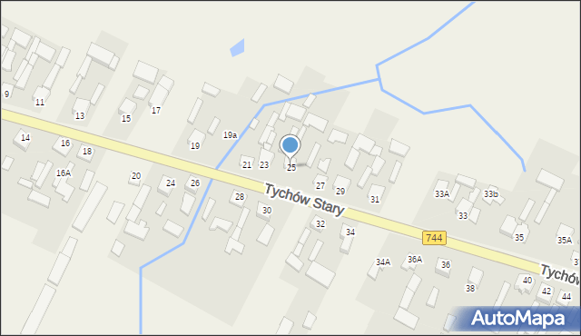 Tychów Stary, Tychów Stary, 25, mapa Tychów Stary