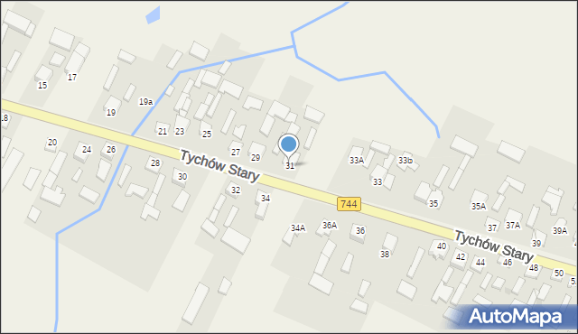 Tychów Stary, Tychów Stary, 31, mapa Tychów Stary