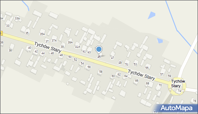 Tychów Stary, Tychów Stary, 45, mapa Tychów Stary