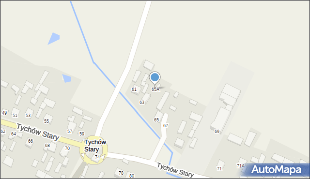 Tychów Stary, Tychów Stary, 65A, mapa Tychów Stary