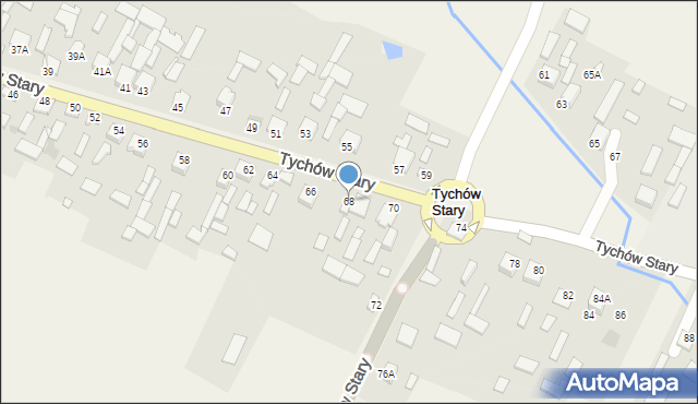 Tychów Stary, Tychów Stary, 68, mapa Tychów Stary