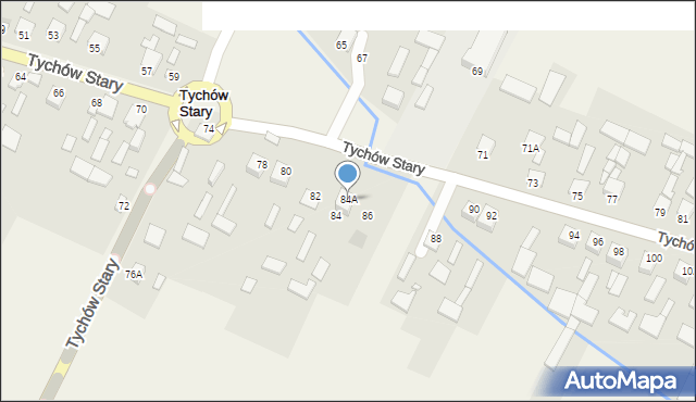 Tychów Stary, Tychów Stary, 84A, mapa Tychów Stary