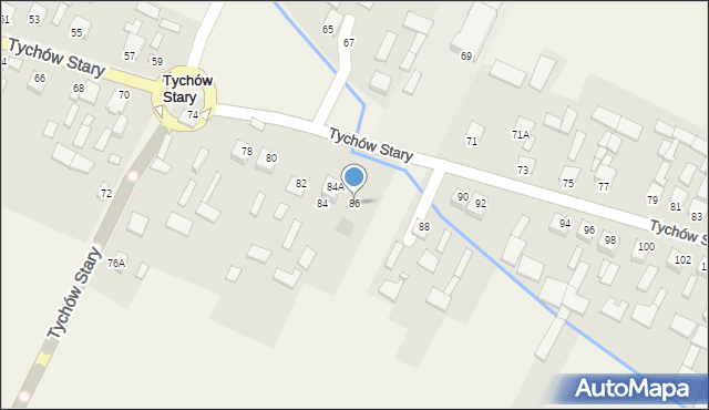 Tychów Stary, Tychów Stary, 86, mapa Tychów Stary