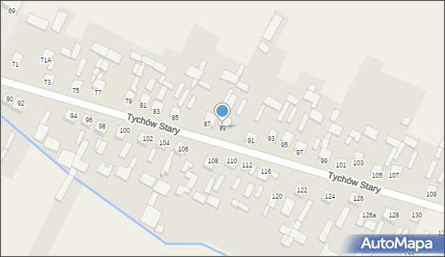 Tychów Stary, Tychów Stary, 89, mapa Tychów Stary