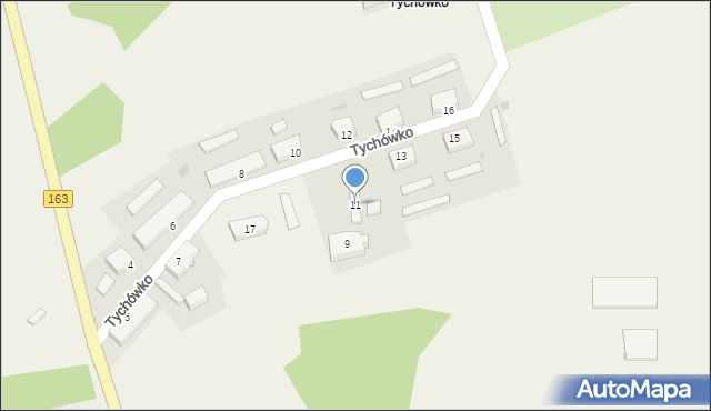 Tychówko, Tychówko, 11, mapa Tychówko