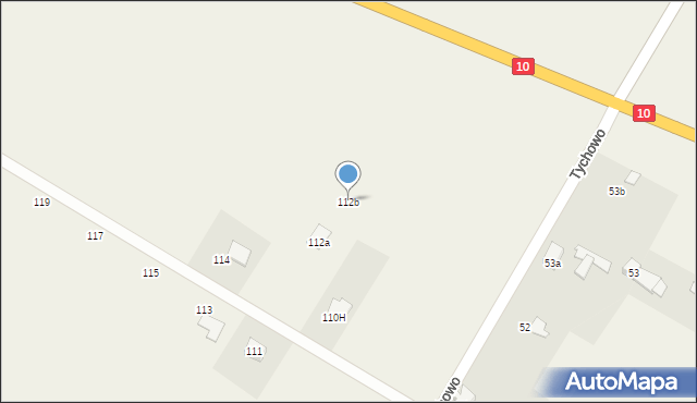 Tychowo, Tychowo, 112b, mapa Tychowo
