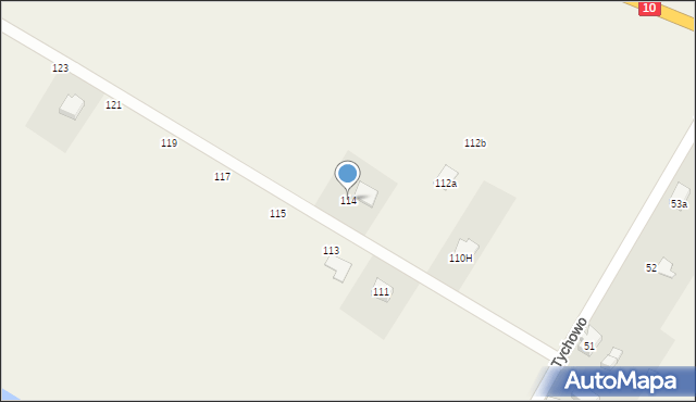 Tychowo, Tychowo, 114, mapa Tychowo