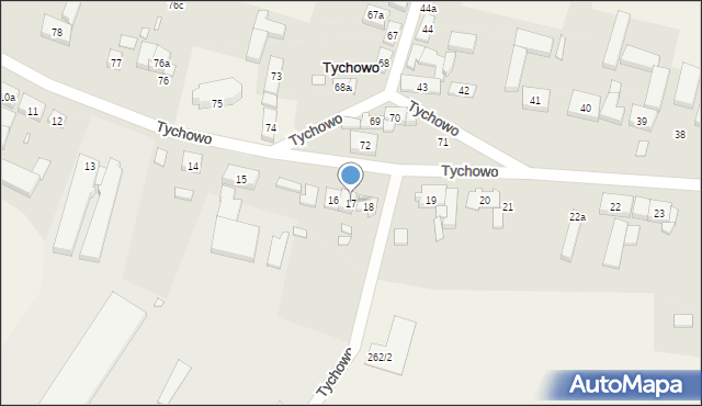 Tychowo, Tychowo, 17, mapa Tychowo