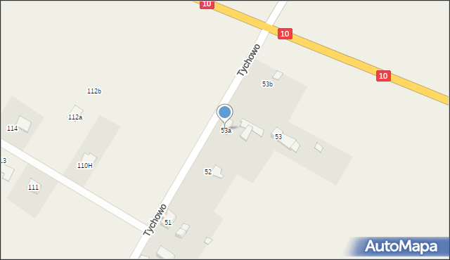 Tychowo, Tychowo, 53a, mapa Tychowo