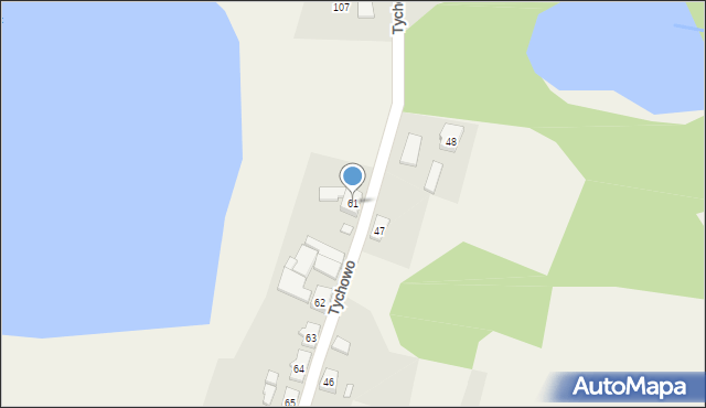 Tychowo, Tychowo, 61, mapa Tychowo