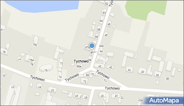 Tychowo, Tychowo, 67, mapa Tychowo