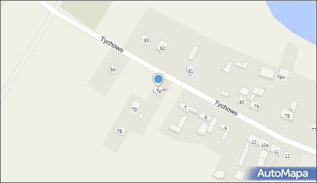 Tychowo, Tychowo, 7a, mapa Tychowo