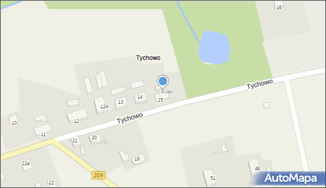 Tychowo, Tychowo, 15/2, mapa Tychowo
