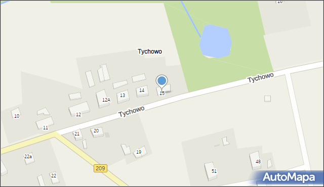 Tychowo, Tychowo, 15, mapa Tychowo