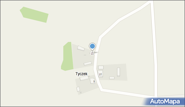 Tyczek, Tyczek, 11, mapa Tyczek