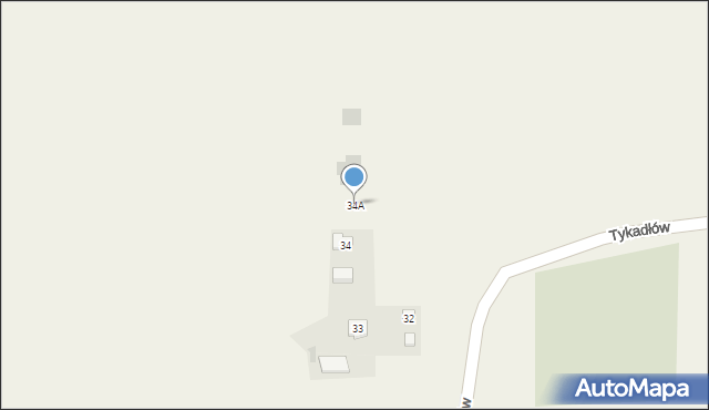 Tykadłów, Tykadłów, 34A, mapa Tykadłów
