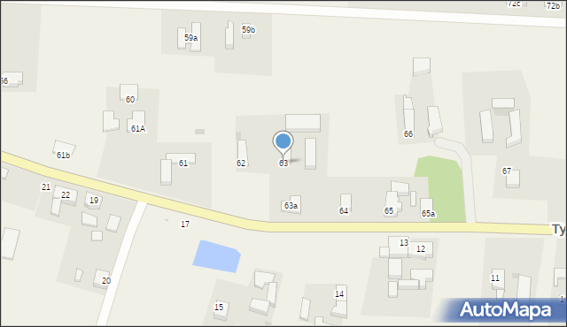 Tylewice, Tylewice, 63, mapa Tylewice