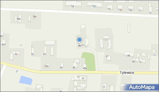 Tylewice, Tylewice, 66, mapa Tylewice