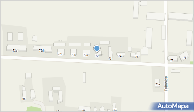 Tylewice, Tylewice, 72, mapa Tylewice