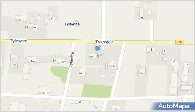 Tylewice, Tylewice, 9g, mapa Tylewice