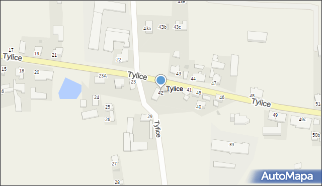 Tylice, Tylice, 42, mapa Tylice