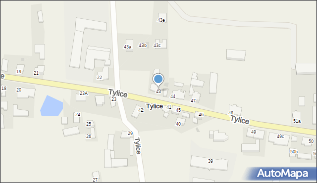 Tylice, Tylice, 43, mapa Tylice
