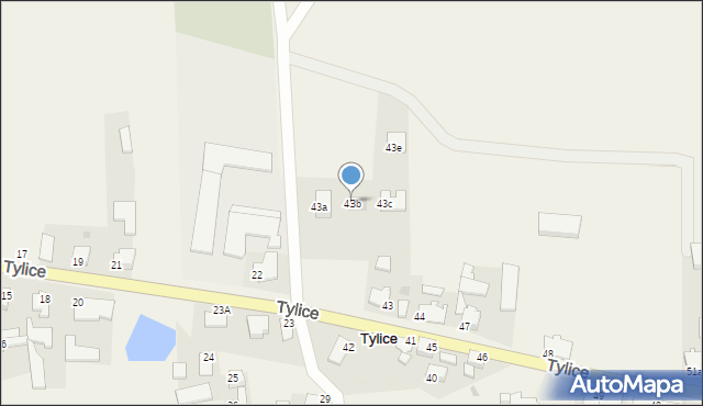 Tylice, Tylice, 43b, mapa Tylice