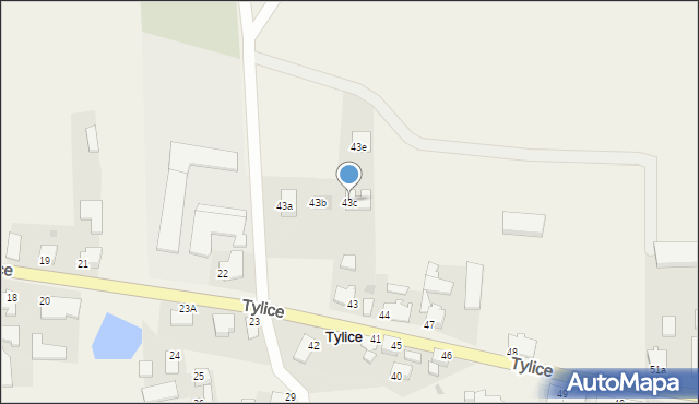 Tylice, Tylice, 43c, mapa Tylice