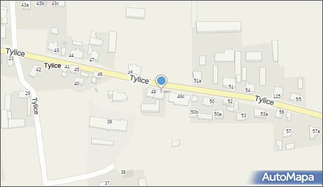 Tylice, Tylice, 49a, mapa Tylice