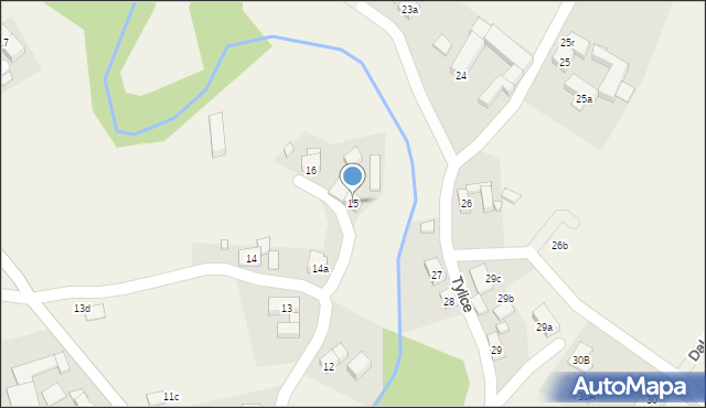 Tylice, Tylice, 15, mapa Tylice