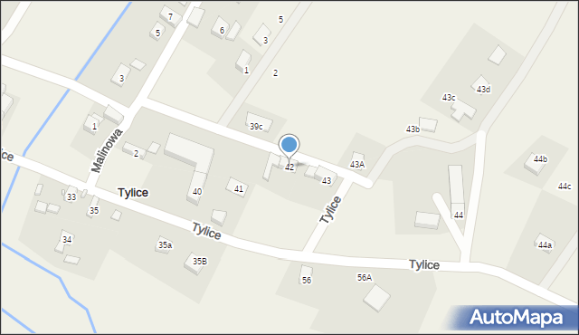 Tylice, Tylice, 42, mapa Tylice