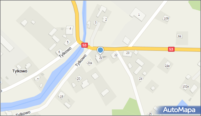Tylkowo, Tylkowo, 21, mapa Tylkowo