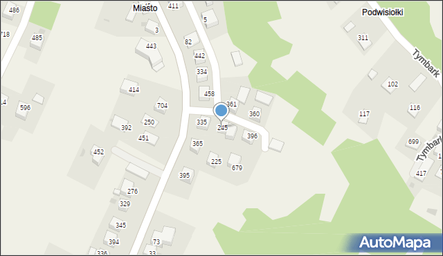 Tymbark, Tymbark, 245, mapa Tymbark