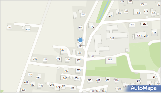 Tymbark, Tymbark, 287, mapa Tymbark