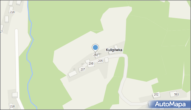 Tymbark, Tymbark, 292, mapa Tymbark