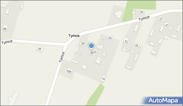 Tymce, Tymce, 32, mapa Tymce