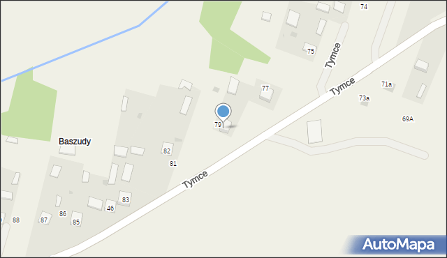 Tymce, Tymce, 80, mapa Tymce