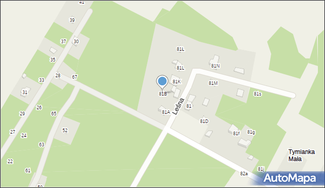 Tymianka, Tymianka, 81B, mapa Tymianka