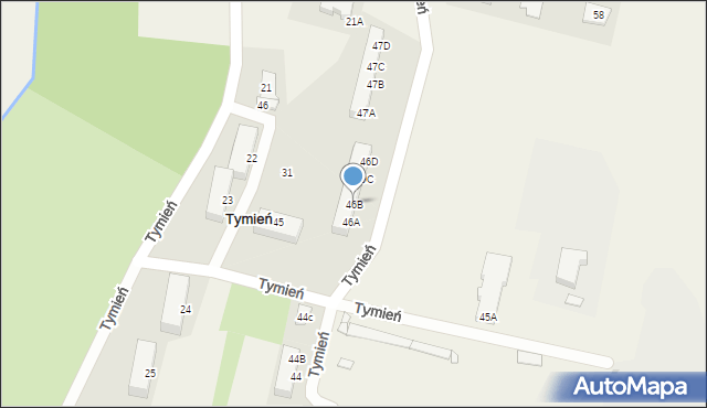 Tymień, Tymień, 46B, mapa Tymień
